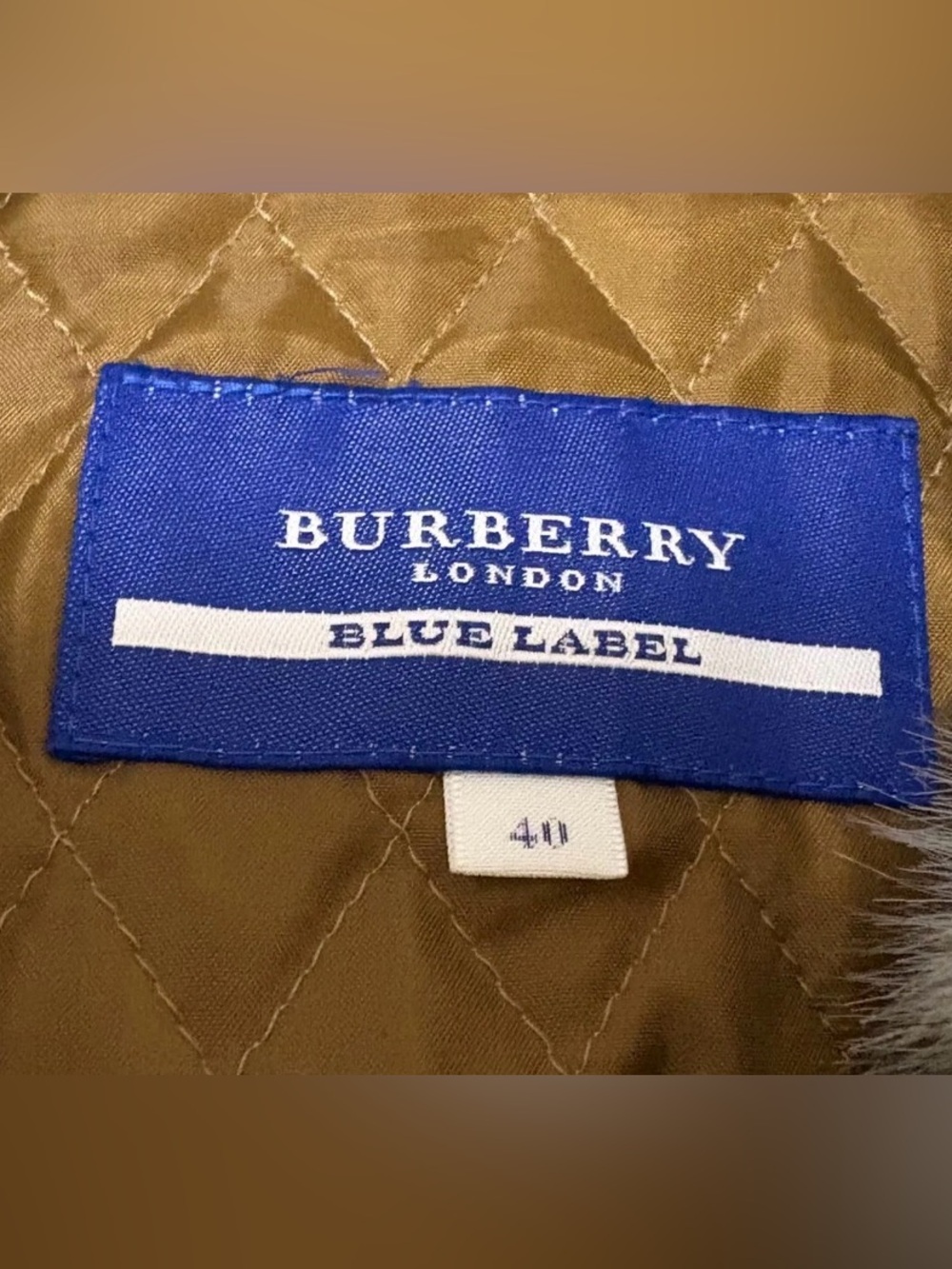 Burberry Light Blue Denim Jacket with White Fur Trim - Picture 9 of 9